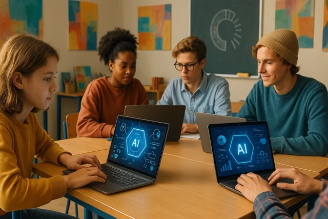 Education systems training students in AI imagination