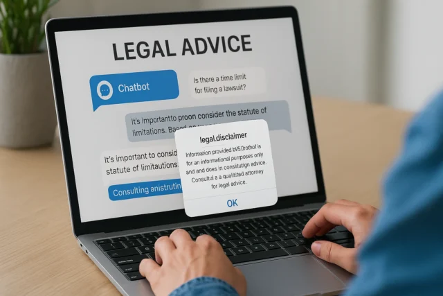 Responsible AI providing legal advice basics with ethical disclaimers