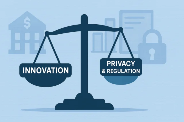 Conceptual scale contrasting innovation and privacy regulation in FinTech and AI fraud detection