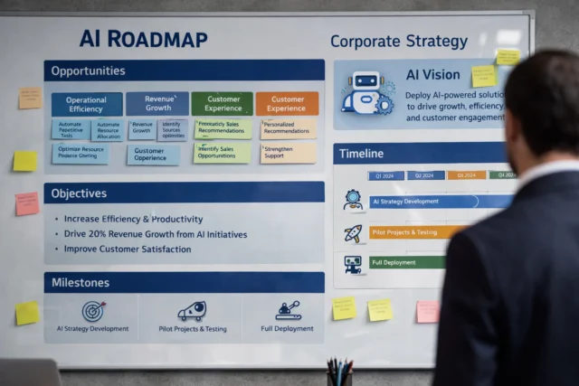 Strategic AI development roadmap integrated into business planning