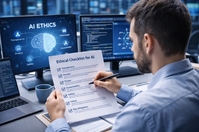 AI development team using Responsible AI implementation checklist