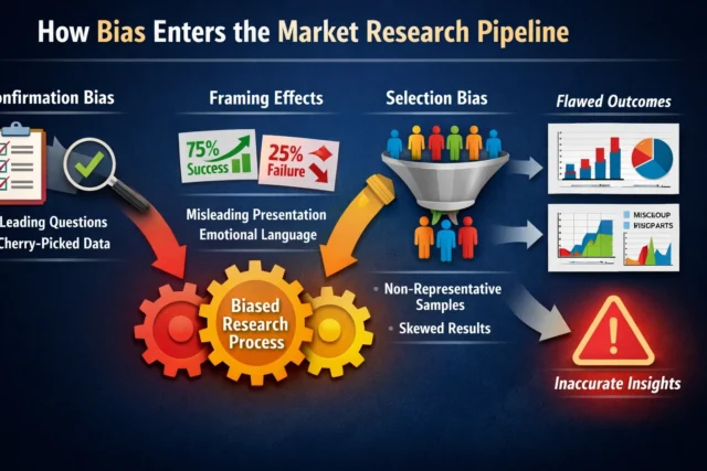 Cognitive biases in market research influencing customer satisfaction data collection