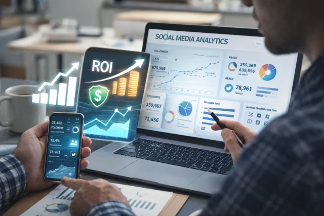 marketing digital ROI analysis dashboard for social media campaigns