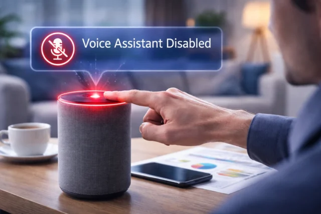 Consumer managing voice assistant privacy in marketing context