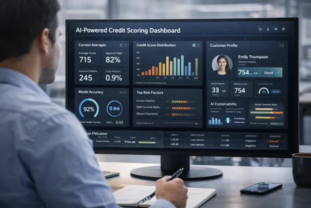 Fin Tech AI-driven credit scoring replacing manual banking assessments