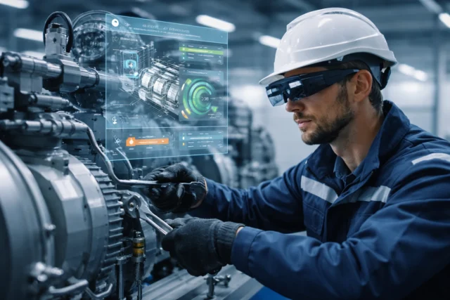 Industry 4.0 augmented reality elements enhancing industrial maintenance precision