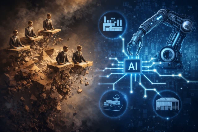 showing AI dismantling knowledge intermediaries in services