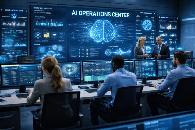 Automated MLOps control dashboard managing AI deployment